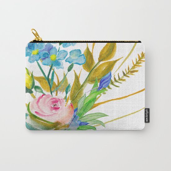 Beautiful Watercolor of Bouquet of Flowers Carry-All Pouch