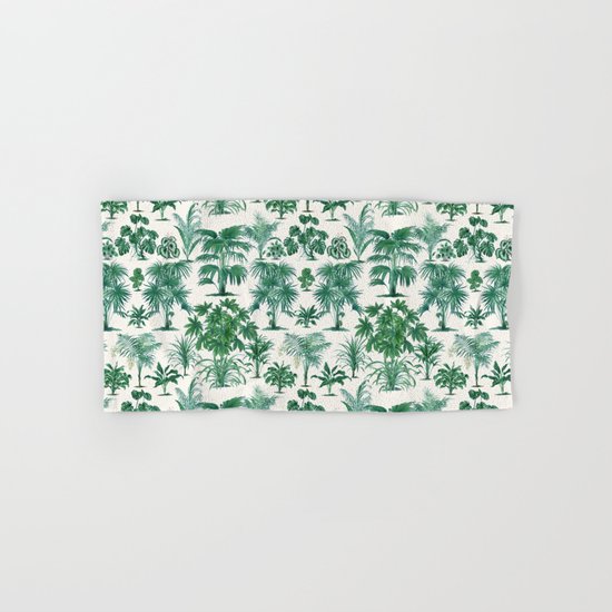 Exotic Tropical Palm Print Hand & Bath Towel