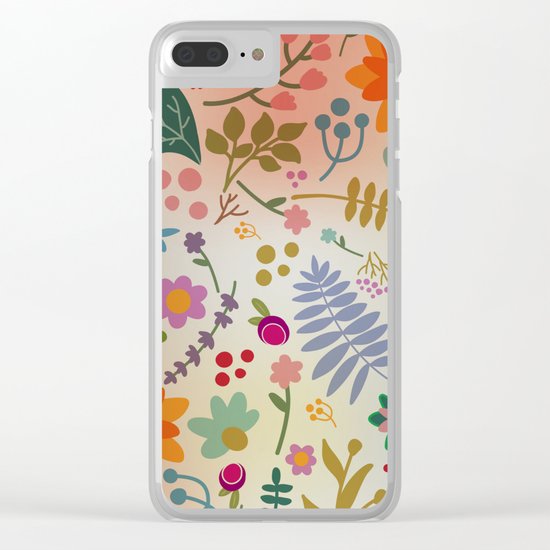 Floral Dance Clear iPhone Case