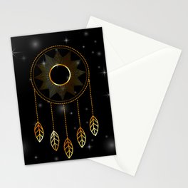 Mystic space dreamcatcher with stars Stationery Card