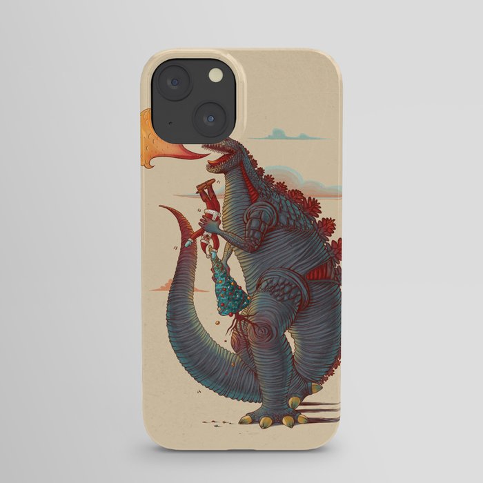 Godzilla and Christmas iPhone Case