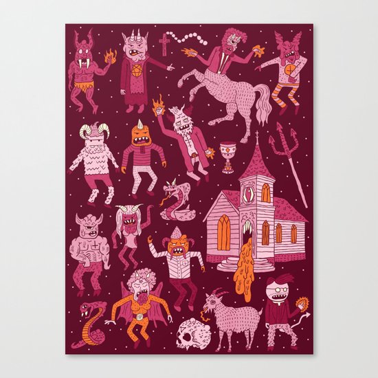 Wow! Demons! Canvas Print