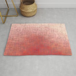 graphic design geometric pixel square pattern abstract in red Area & Throw Rug