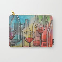 Abstract wine art / Friday Night Carry-All Pouch
