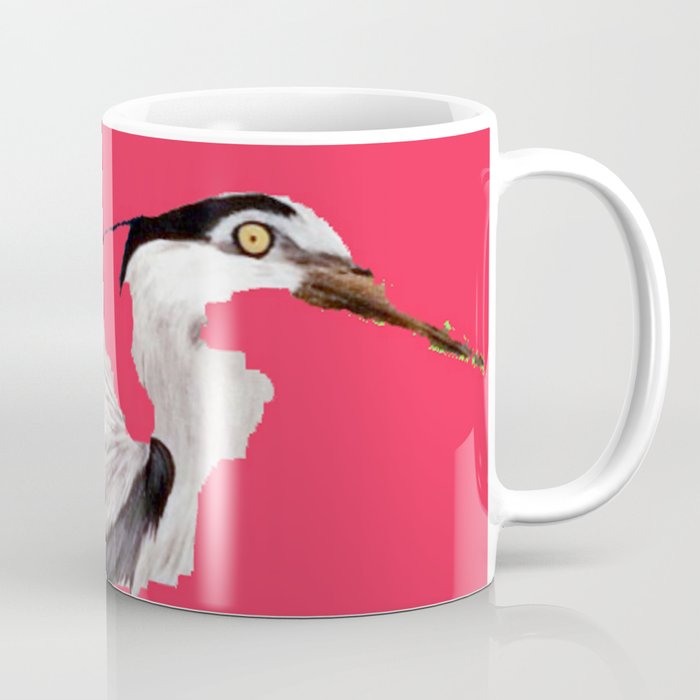 Magenta Heron Coffee Mug