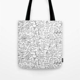 Physics Equations on Whiteboard Tote Bag