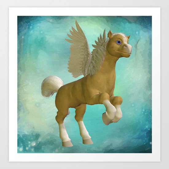 The Ferocious Horsigasus Art Print