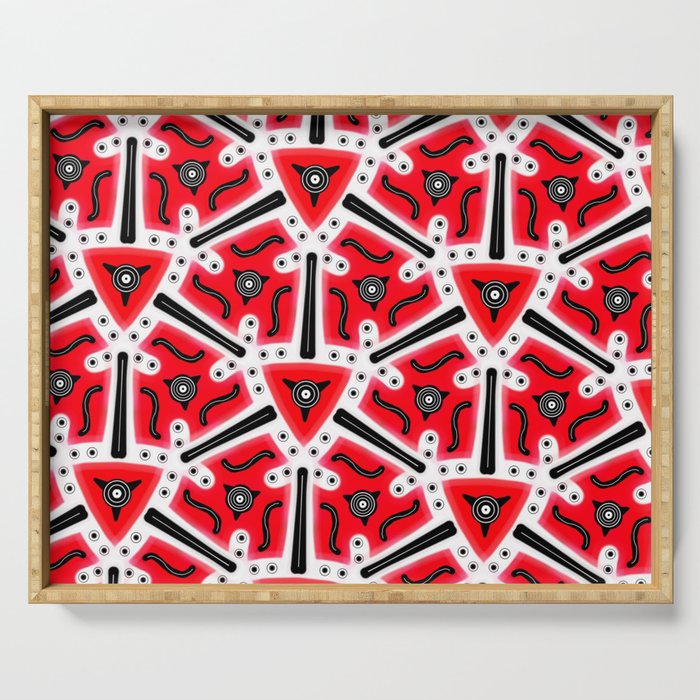Fidget from the Black & White & Red All Over Collection Serving Tray