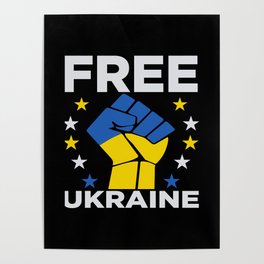 Free Ukraine Stop War Poster