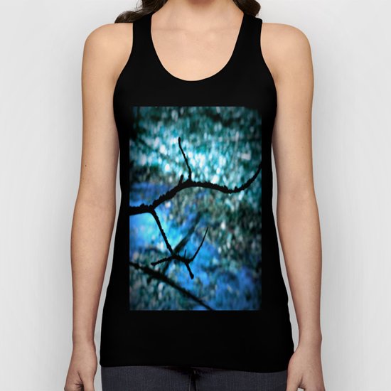Turquoise Blue Nature Abstract Unisex Tank Top