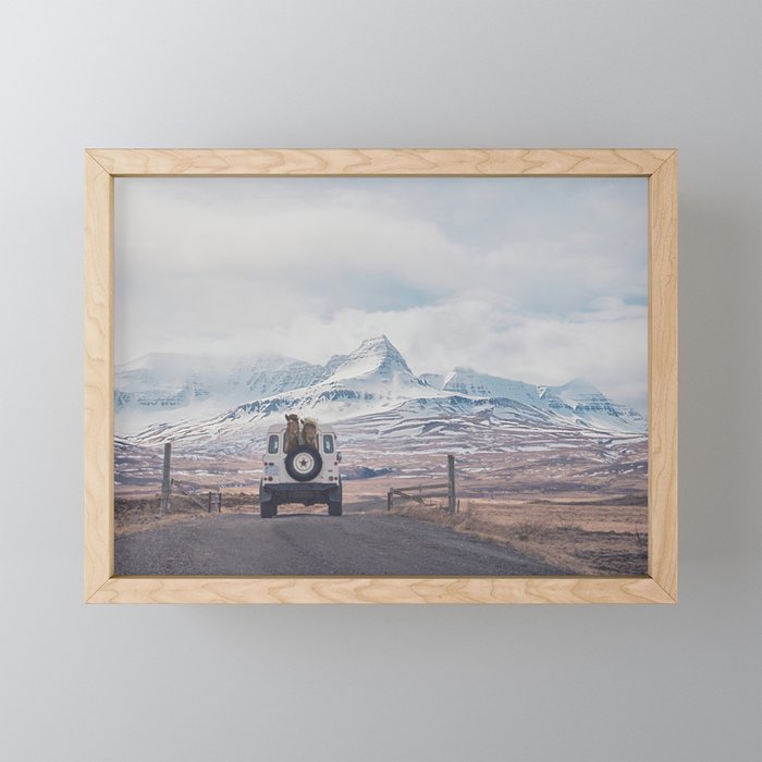 NEVER STOP EXPLORING ICELAND Framed Mini Art Print