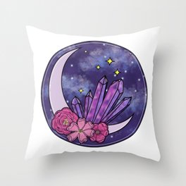 Crystal Moon Throw Pillow