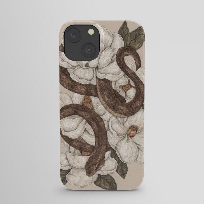 Snake and Magnolias iPhone Case