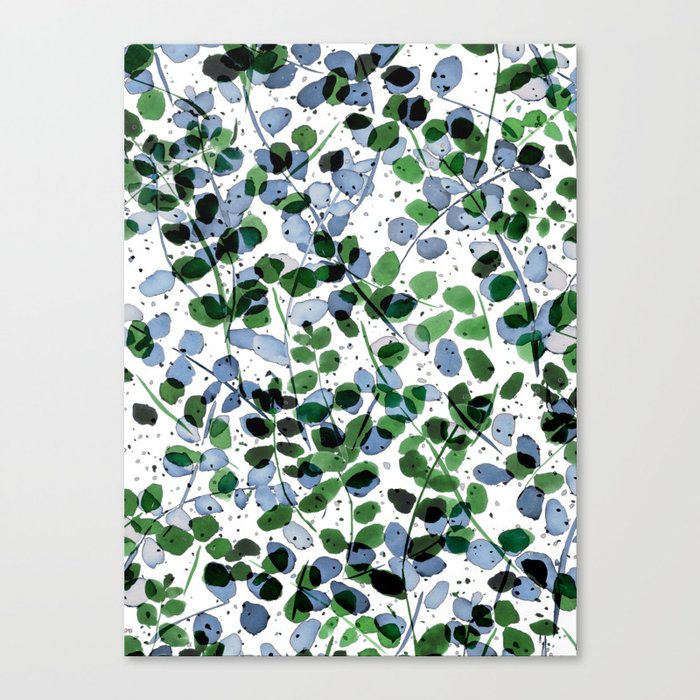 Synergy Blue And Green Canvas Print By Mjmstudio Society6