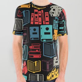 Pattern of Books All Over Graphic Tee
