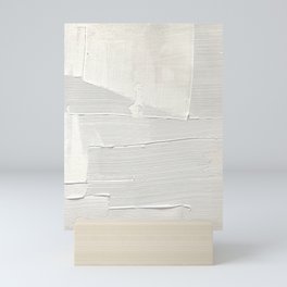 Relief [1]: an abstract, textured piece in white by Alyssa Hamilton Art Mini Art Print