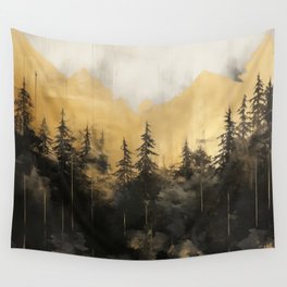 Pacific Northwest Golden Mountain Forest III Wall Tapestry
