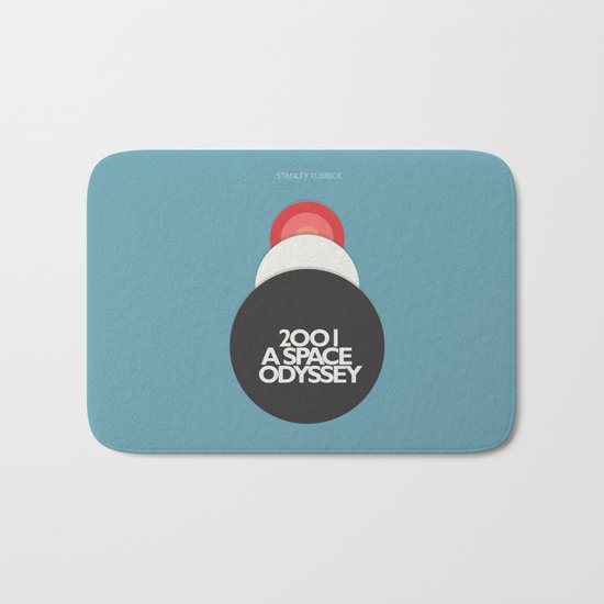 2001 a Space Odyssey - Stanley Kubrick ,Movie Poster, minimal version, vintage, retro Bath Mat