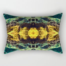 Mossy Robot Pattern - Mirrored Willow Bark Rectangular Pillow