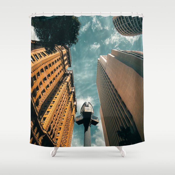 Brazil Photography - Tall Skyscrapers In Down Town Rio De Janeiro Shower Curtain