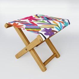 Otomí embroidery deer and flowers Folding Stool