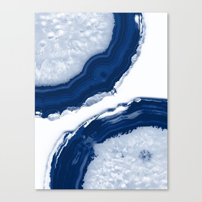Blue Agate #4 #gem #decor #art #society6 Canvas Print