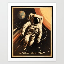 Astronaut in space Art Print