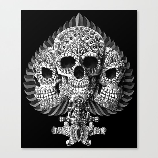 Skull Spade Canvas Print