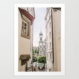 Luzern Switzerland City - Swiss Travel Architecture Art Print