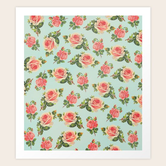 LONGING FOR SPRING- FLORAL PATTERN Art Print