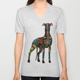 greyhound ivory V Neck T Shirt