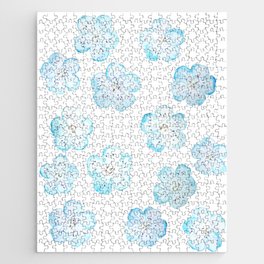 Blue Nemophila Flower pattern  Jigsaw Puzzle