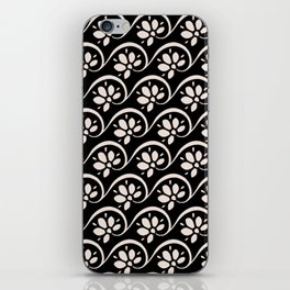 Black flower iPhone Skin