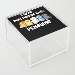 Aroace Flag Pride Lgbtq Cute Penguin Acrylic Box