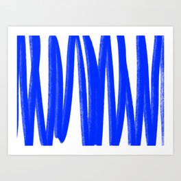 Yummy blue lines Art Print