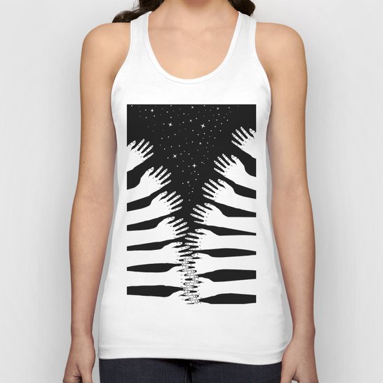 Zipper hand Unisex Tank Top