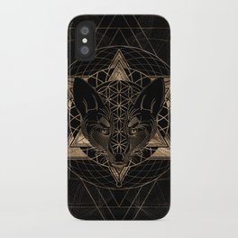 Fox in Sacred Geometry  - Black and Gold iPhone Case | Mandala, Geometry, Animal, Shapes, Cosmic, Sacredgeometry, Graphicdesign, Gold, Floweroflife, Sacredart 