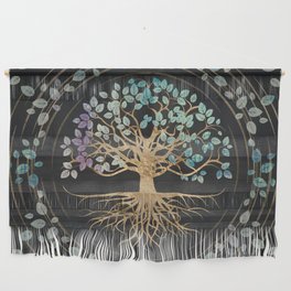 Tree of life - Yggdrasil - Gold and Painted Texture Wall Hanging