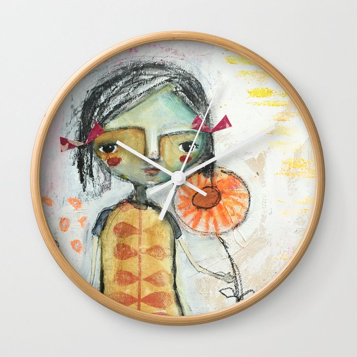 Red Bow Wall Clock
