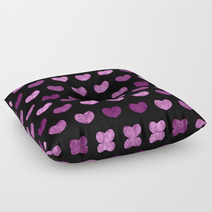 Colorful Cute Hearts VI Floor Pillow