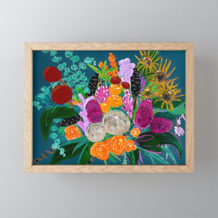 Feast of Flowers Framed Mini Art Print