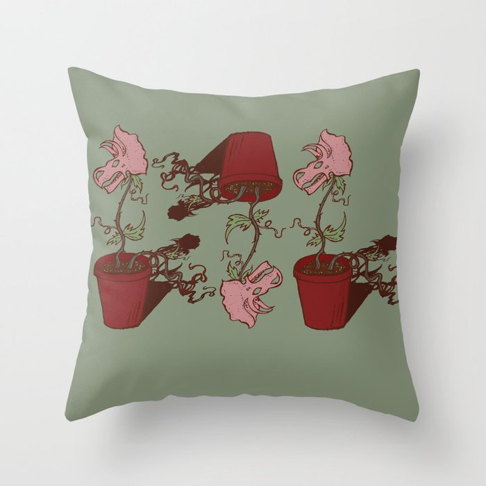 Nepenthes Ceratopsidae Throw Pillow