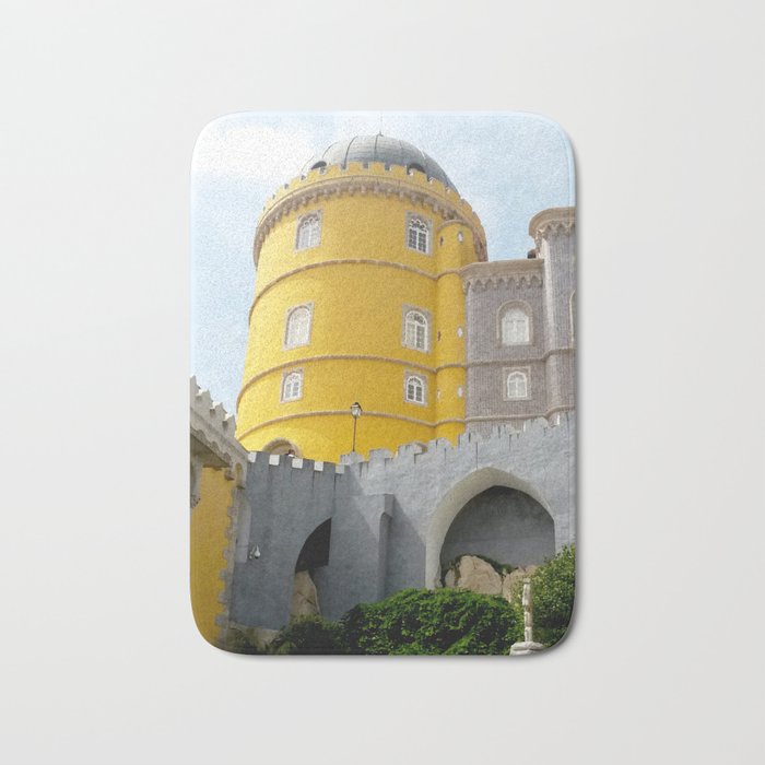 Palace of Pena dome in Portuguesse yellow tones Bath Mat