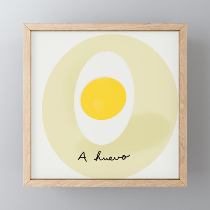 A huevo Framed Mini Art Print
