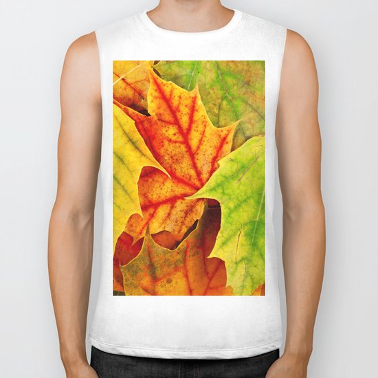 Color Leaves Biker Tank