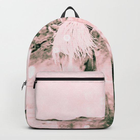 Southwest Horses Black and White Backpack