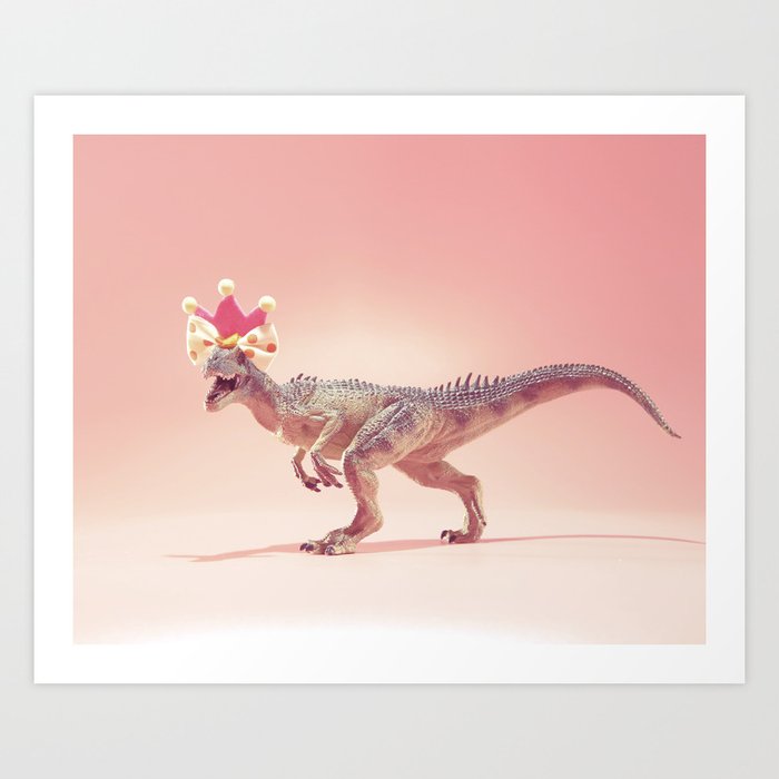Allosaurus with crown Art Print