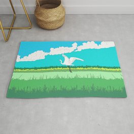 One bird beautifully flying Rug