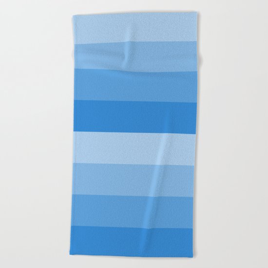 Four Shades of Blue Beach Towel