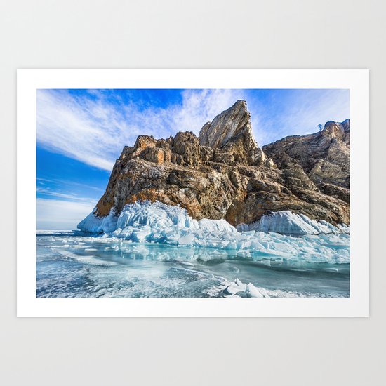 Sleeping dragon. Lake Baikal, island Olkhon Art Print